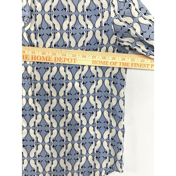 J Crew Siamese Cat Print 100% Silk Artsy Top Blouse Size 6 All Over Print - Picture 9 of 12